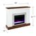 Tullamore I White 50 in. Console, With Color Changing Electric Fireplace