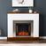 Tullamore III White 50 in. Console With Smart Electric Fireplace
