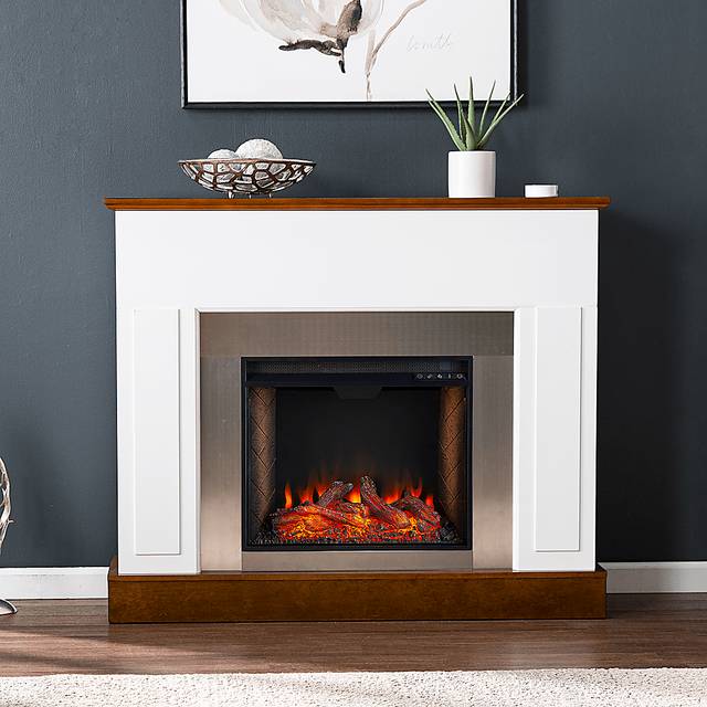Tullamore III White 50 in. Console With Smart Electric Fireplace - Thumbnail - Image 4