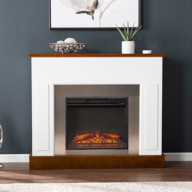 Tullamore V White 50 in. Console with Electric Fireplace - Thumbnail - Image 2