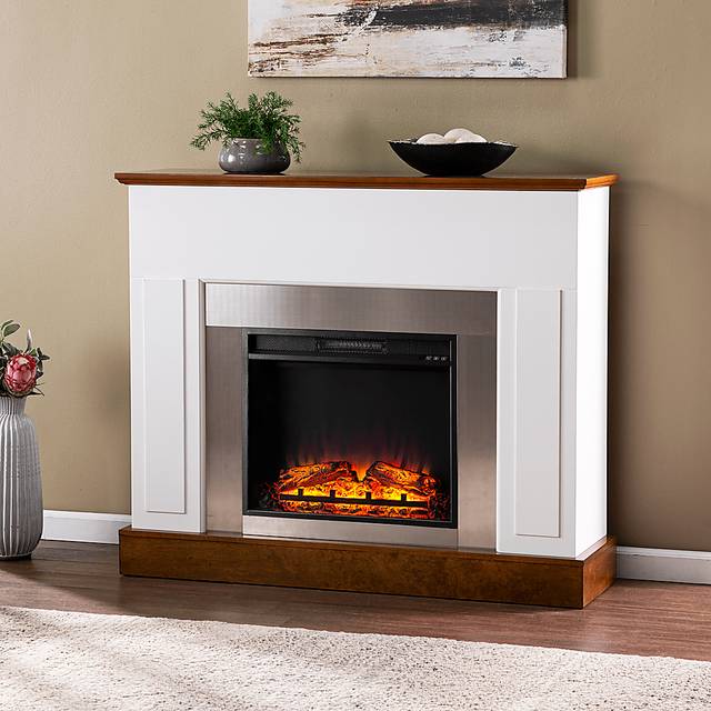 Tullamore V White 50 in. Console with Electric Fireplace - Thumbnail - Image 3