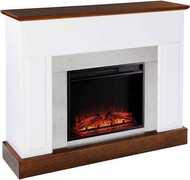 Tullamore V White 50 in. Console with Electric Fireplace - Thumbnail - Image 4