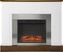 Tullamore V White 50 in. Console with Electric Fireplace
