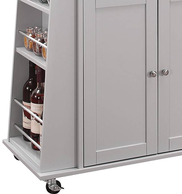 Tullarick Gray Kitchen Cart - Thumbnail - Image 3