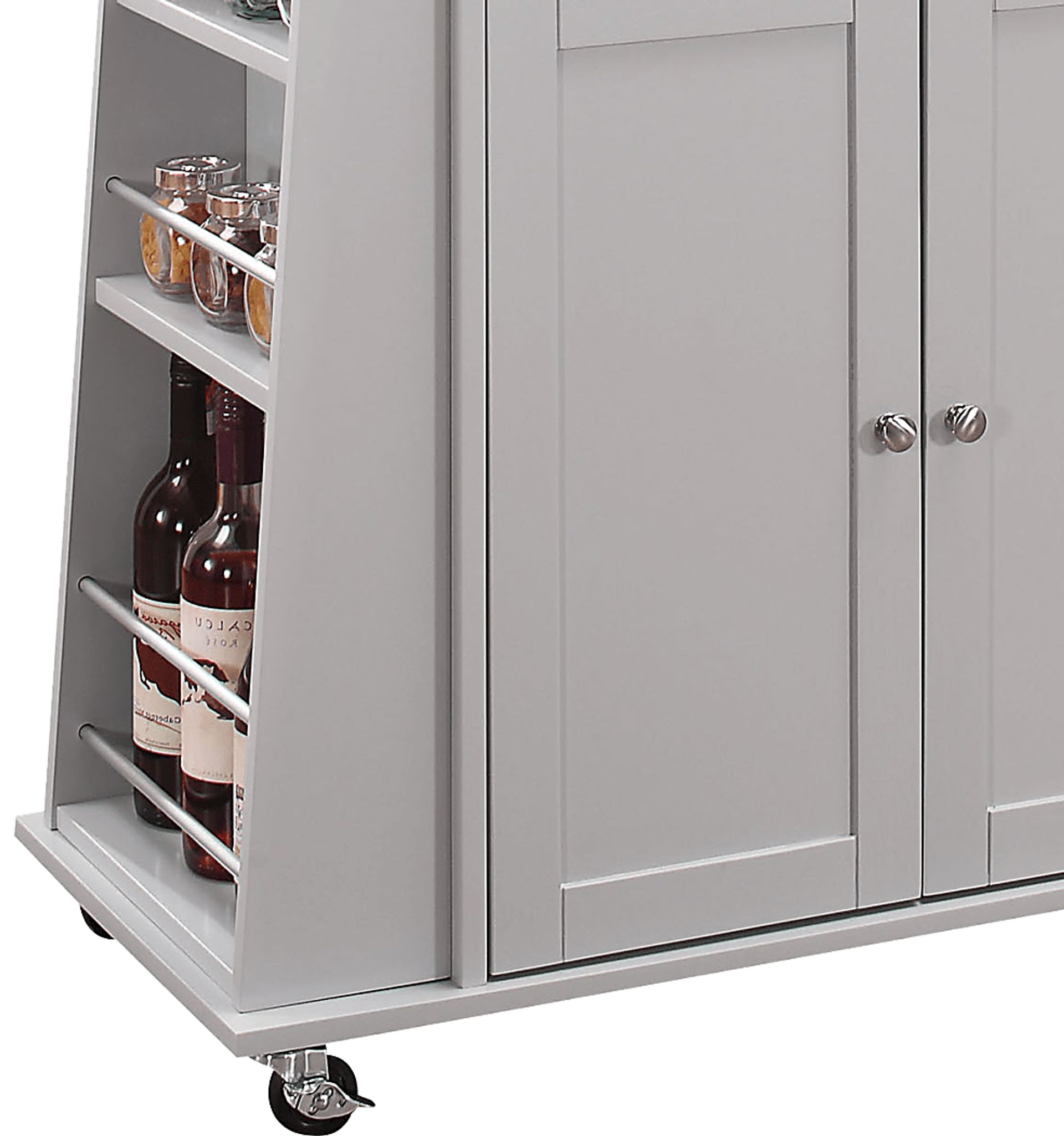 Tullarick Gray Kitchen Cart - Image 3