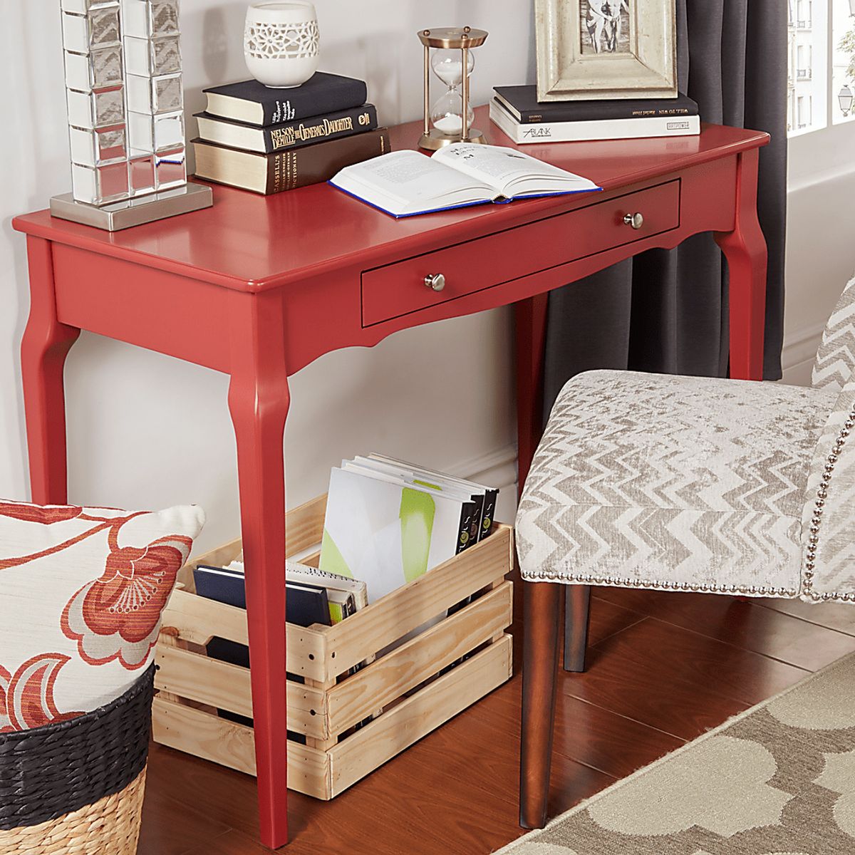 Tullia Red Colors Desk | Rooms to Go