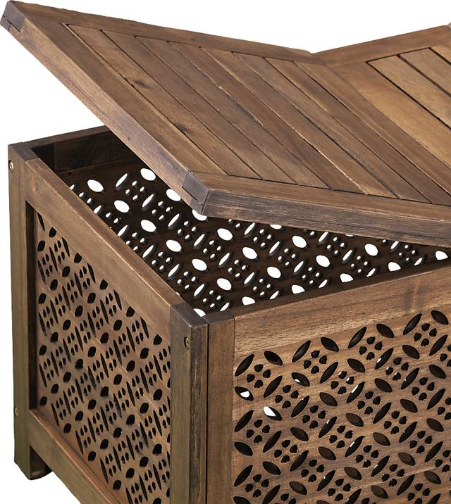 Tullier Brown Outdoor Storage Cocktail Table - Thumbnail - Image 6