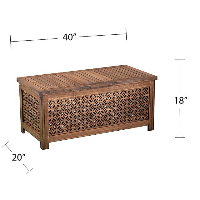 Tullier Brown Outdoor Storage Cocktail Table - Thumbnail - Image 8