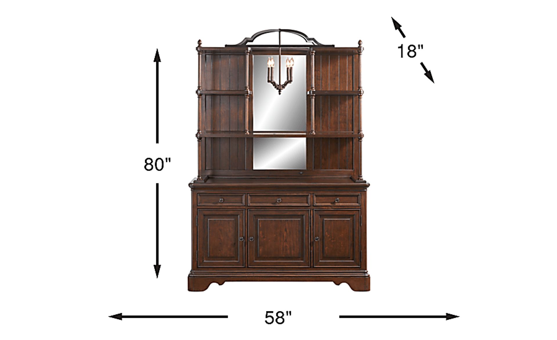 Dimension Image. Please refer to the Dimension Tab on this page for dimension details.
