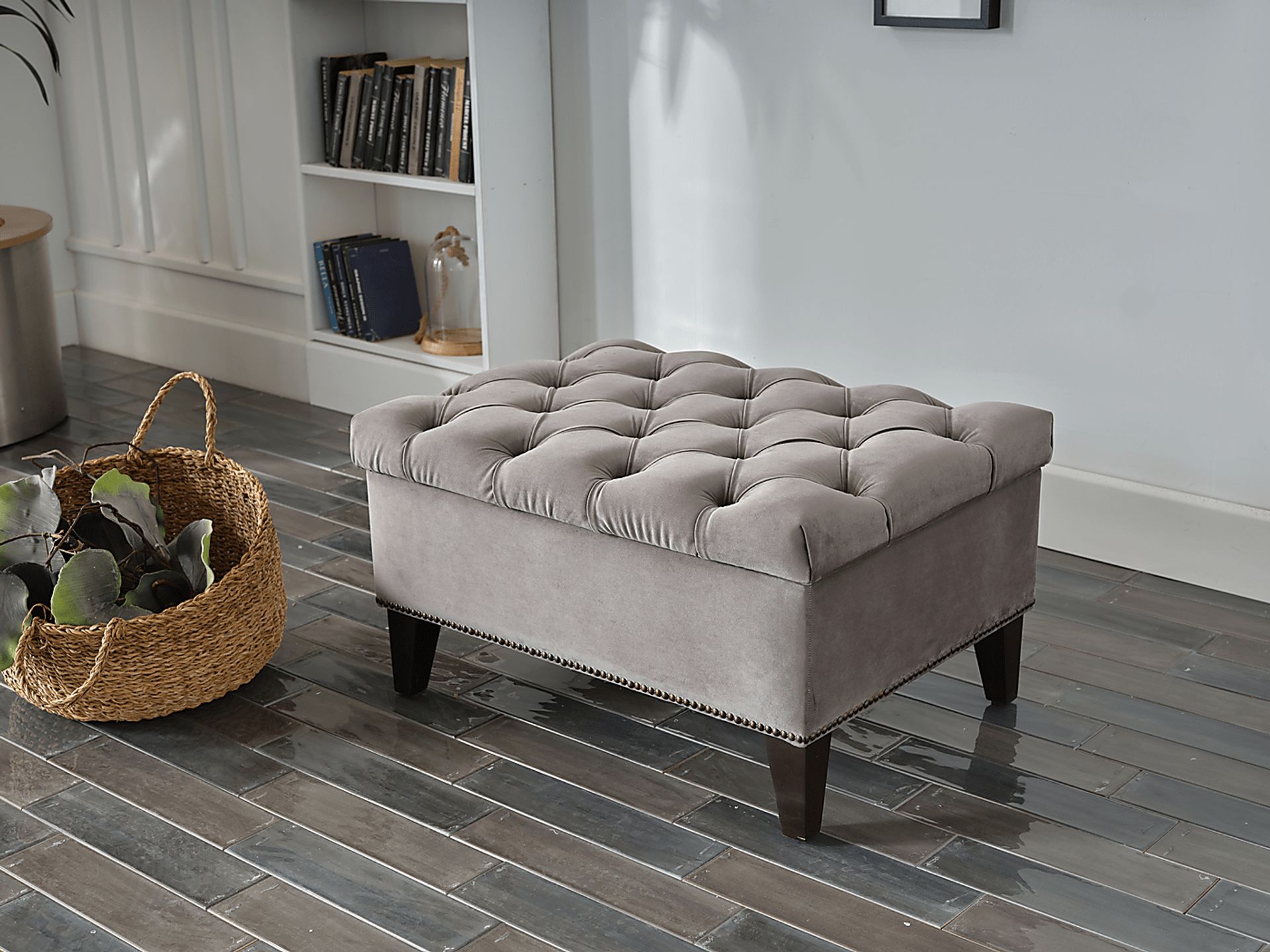 Tumbrel Gray Accent Ottoman - Image 5