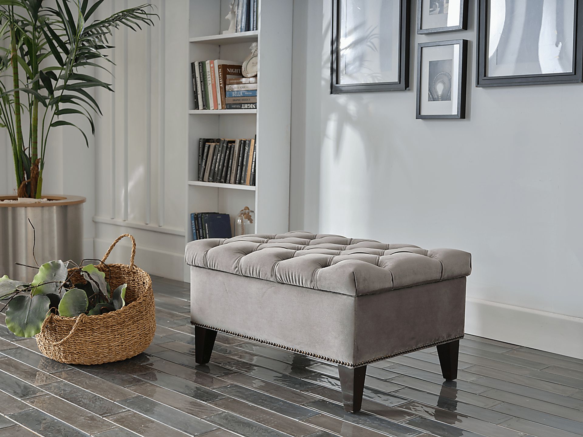 Tumbrel Gray Accent Ottoman - Image 7