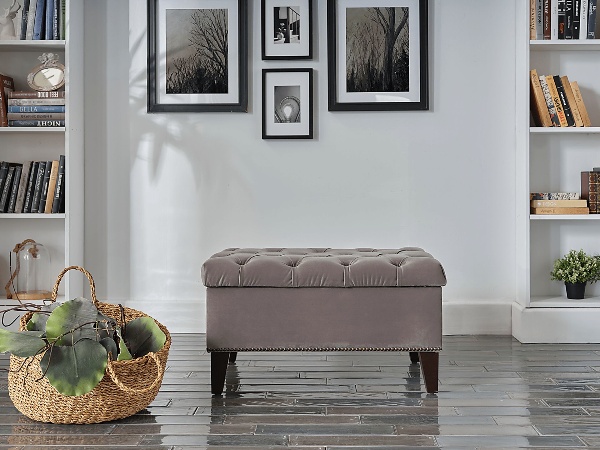 Tumbrel Gray Accent Ottoman - Image 9