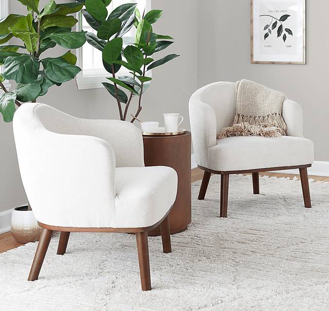 Tumpkins Cream Accent Chair - Thumbnail - Image 4