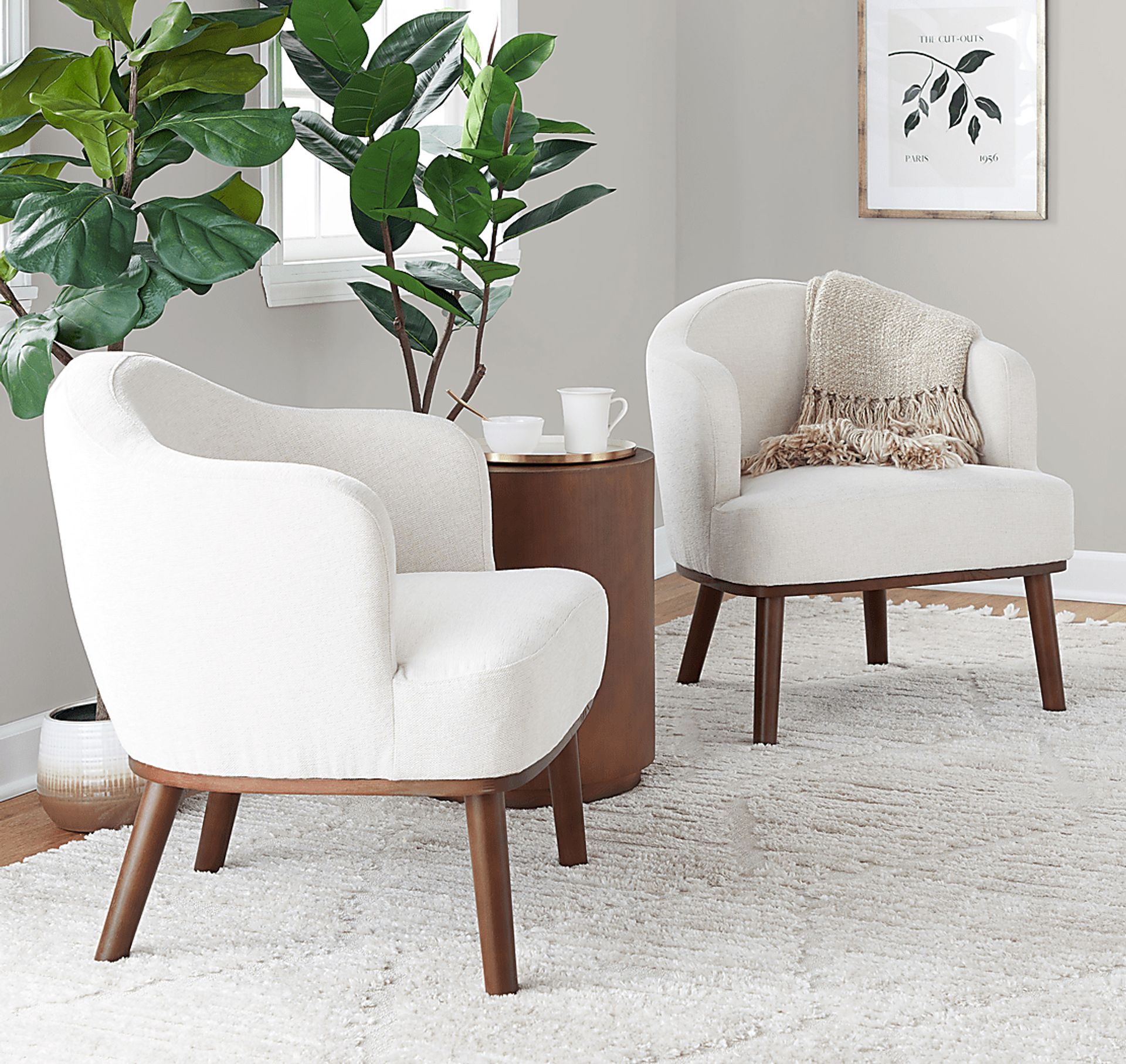 Tumpkins Cream Accent Chair - Image 4
