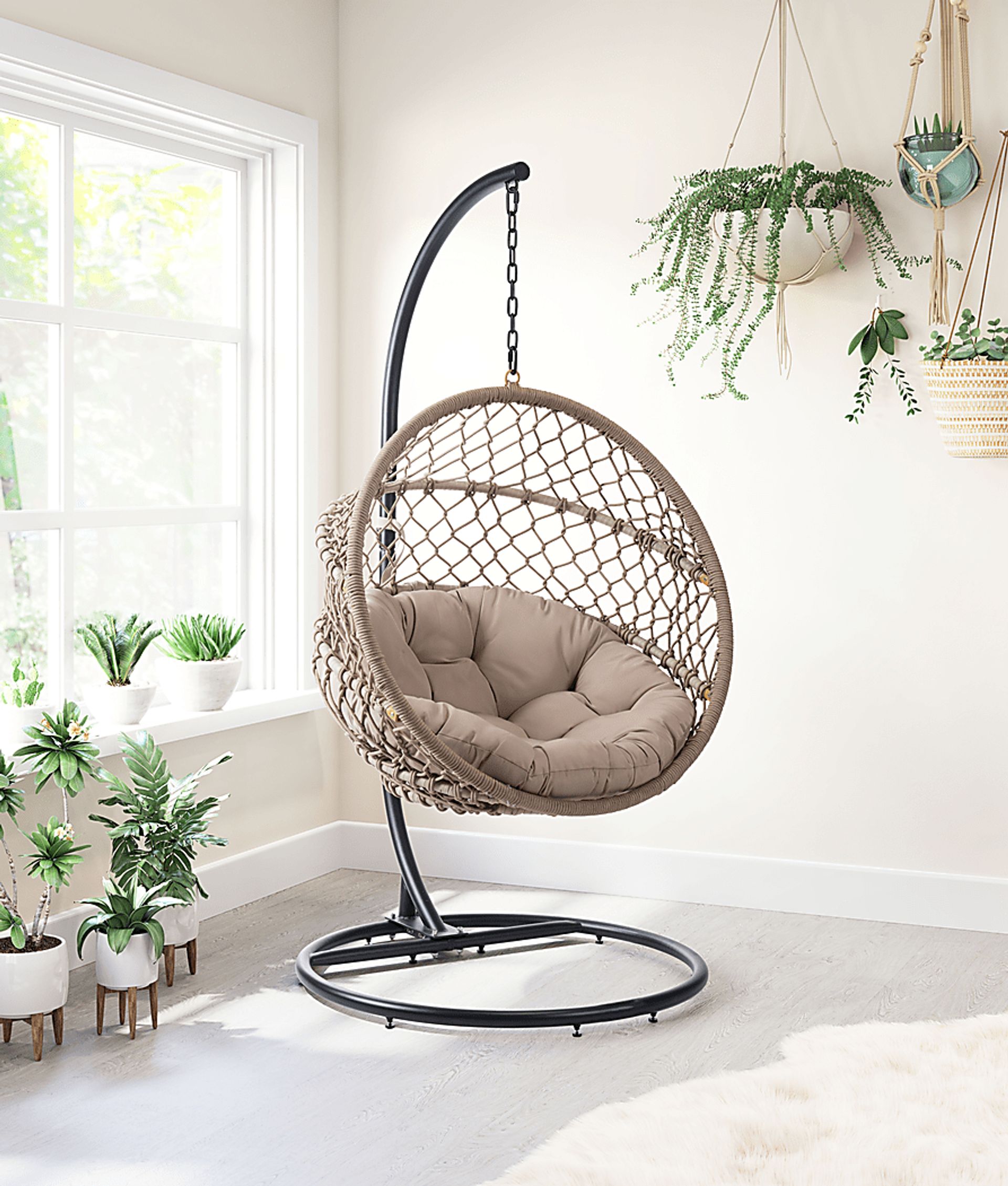 Tumwater Natural Outdoor  Hanging Chair - Image 2