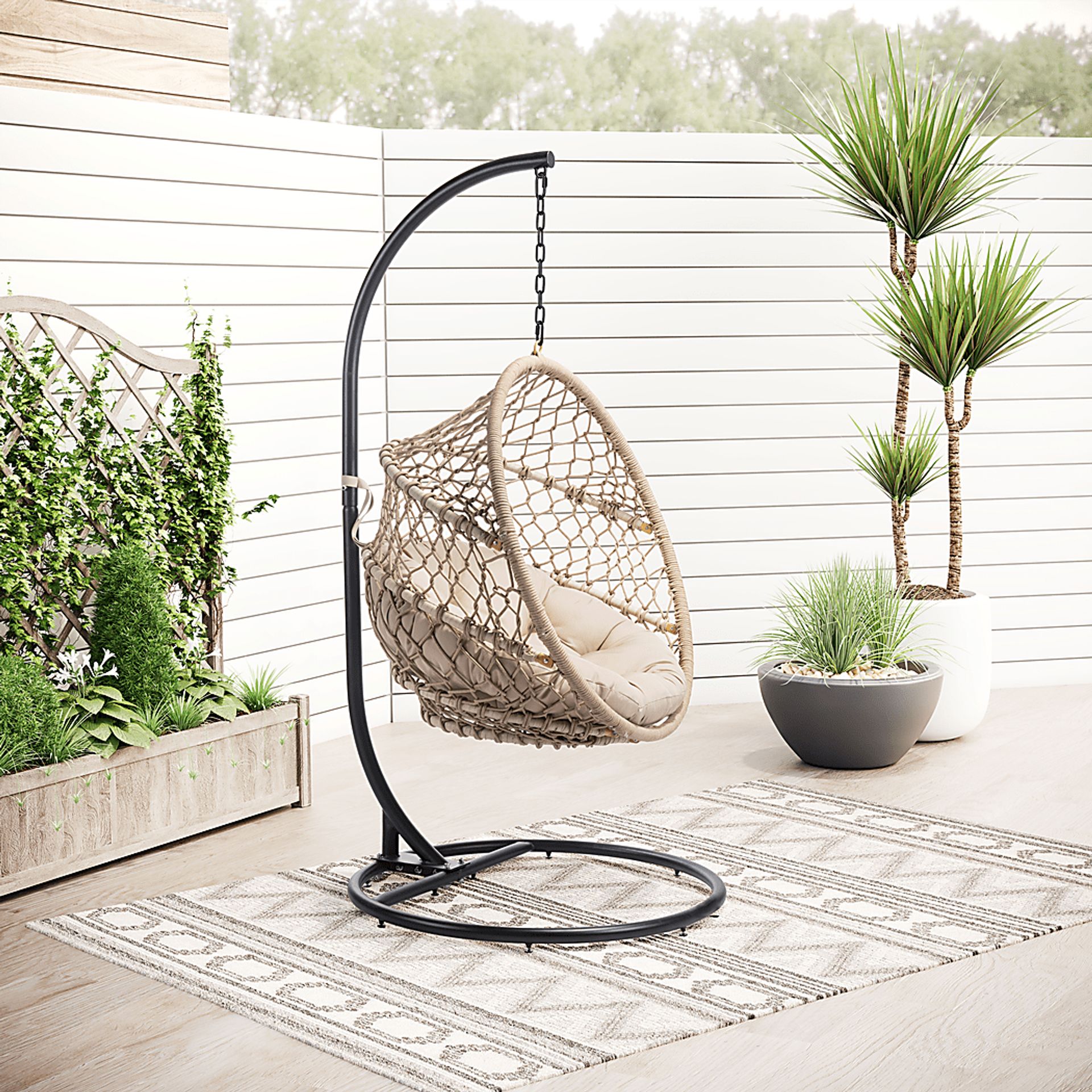 Tumwater Natural Outdoor  Hanging Chair - Image 3