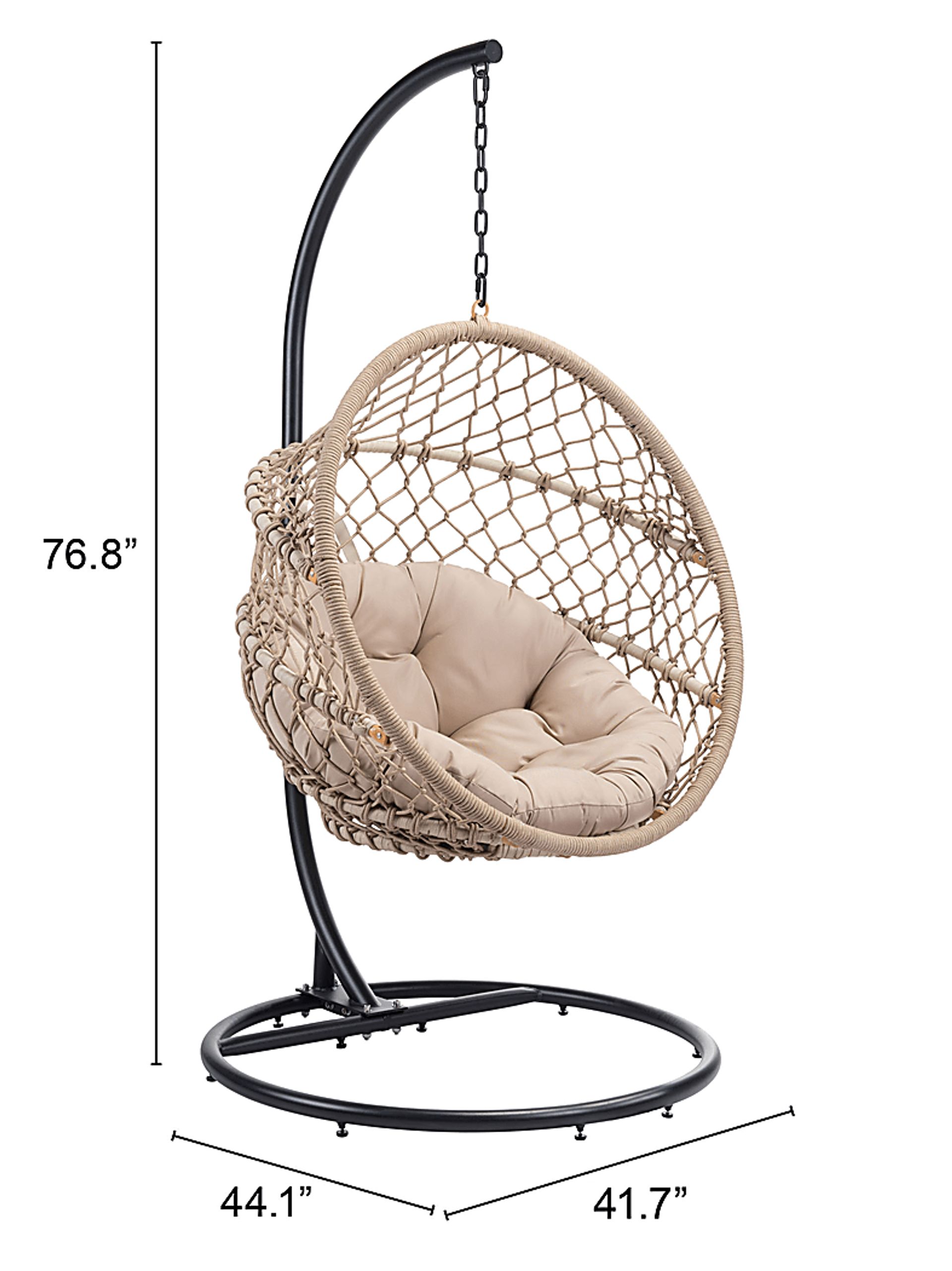 Tumwater Natural Outdoor  Hanging Chair - Image 4