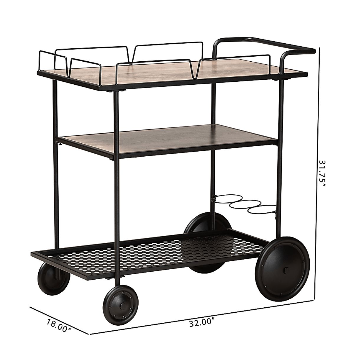 Tunbridge Black Bar Cart