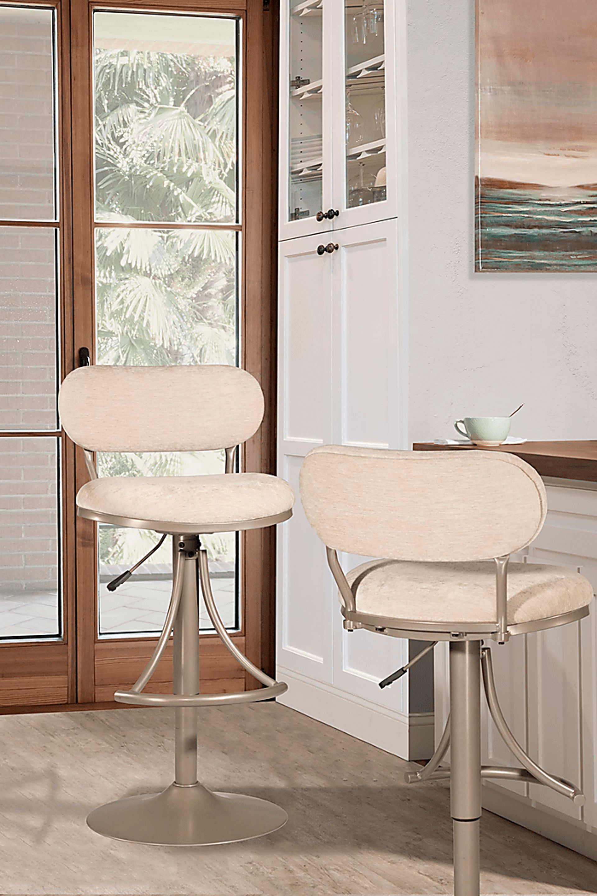 Tunis Champagne Adjustable Swivel Counter Height Stool - Image 2