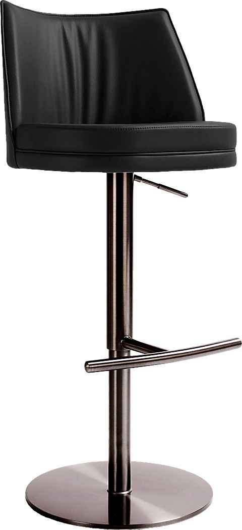 Tuolomne Black Adjustable Barstool