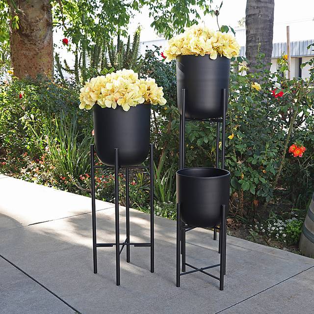Turnham Black Planter, Set of 3 - Thumbnail - Image 2