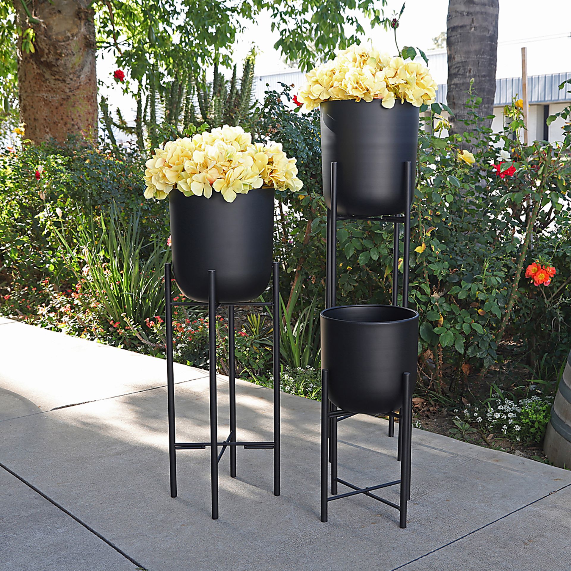 Turnham Black Planter, Set of 3 - Image 2
