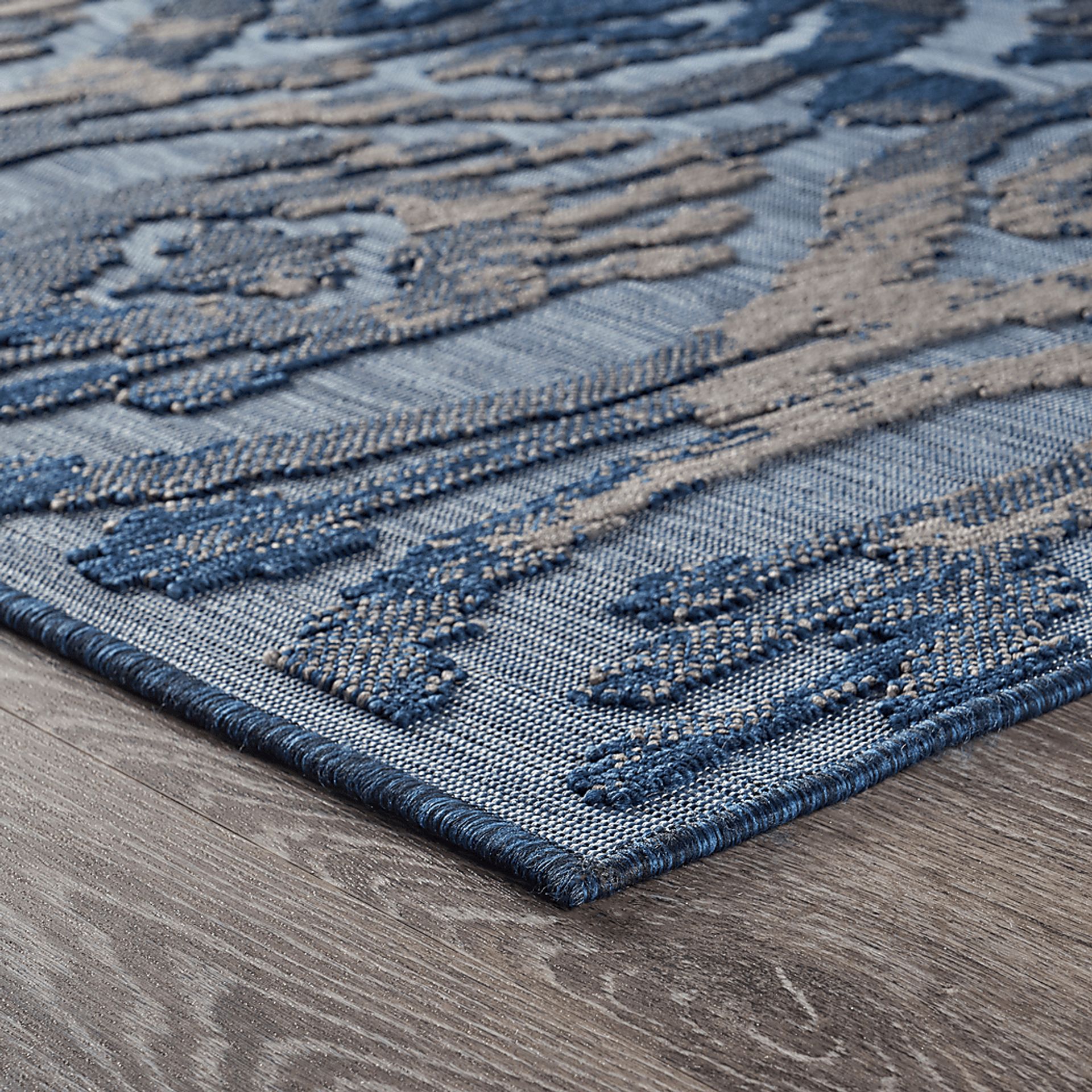 Turnia Blue 5' x 7' Indoor/Outdoor Rug - Image 8