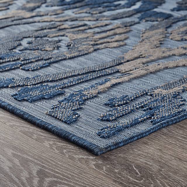 Turnia Blue 7'9 x 9'9 Indoor/Outdoor Rug - Thumbnail - Image 8