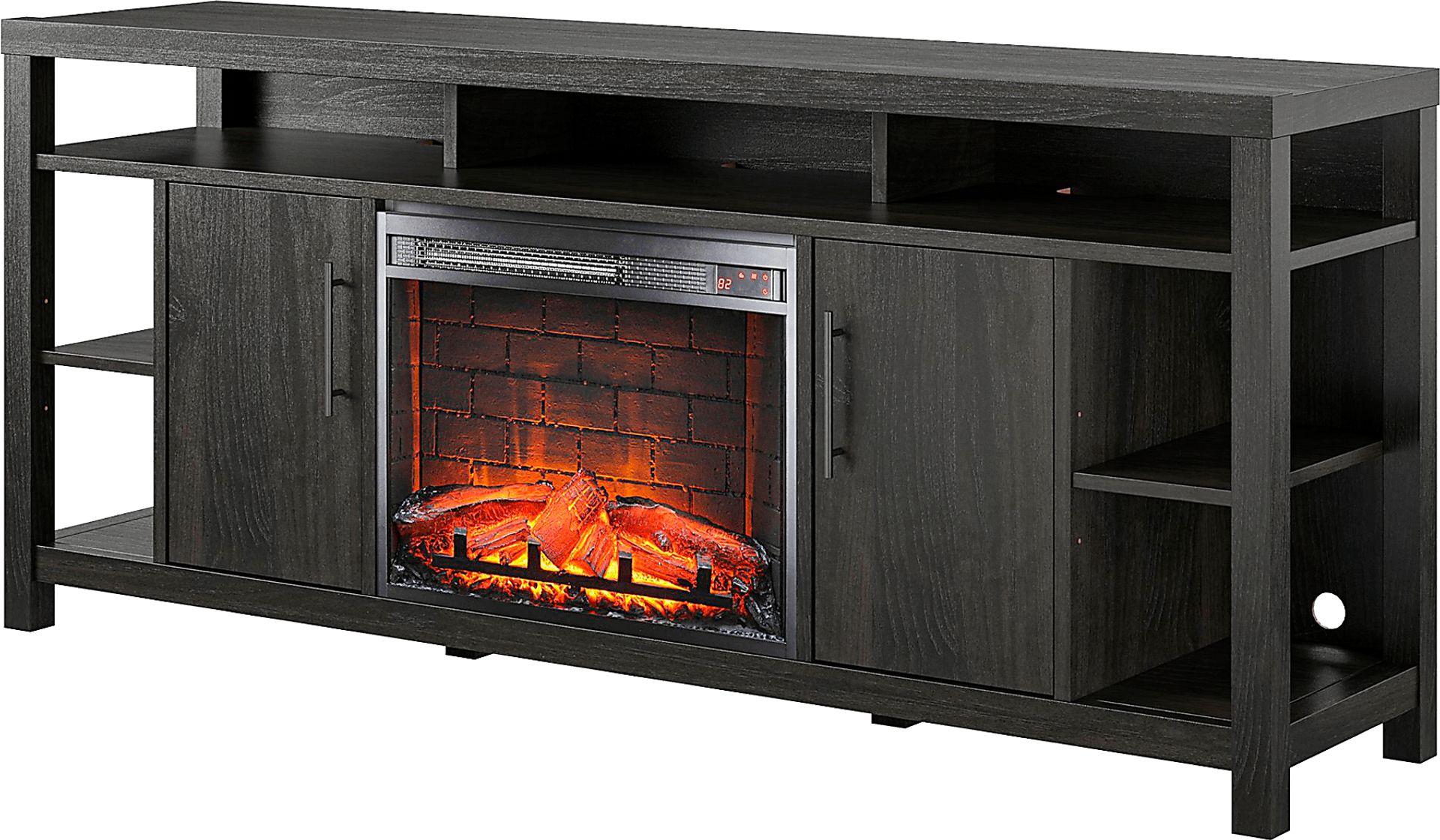 Turrell Espresso 68 in. Console with Electric Fireplace - Image 9