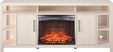 Turrell Ivory 68 in. Console with Electric Fireplace