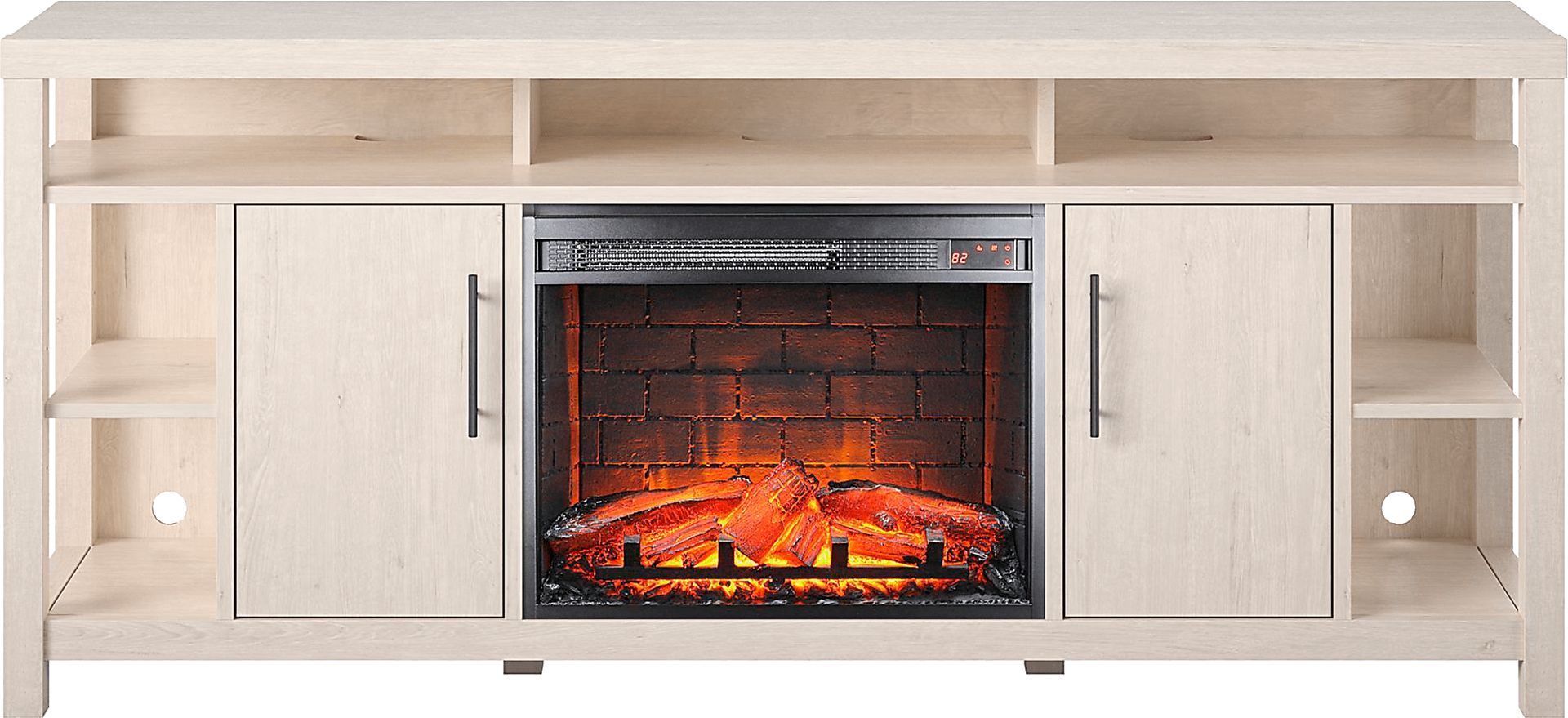 Turrell Ivory 68 in. Console with Electric Fireplace - Image 6