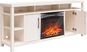 Turrell Ivory 68 in. Console with Electric Fireplace
