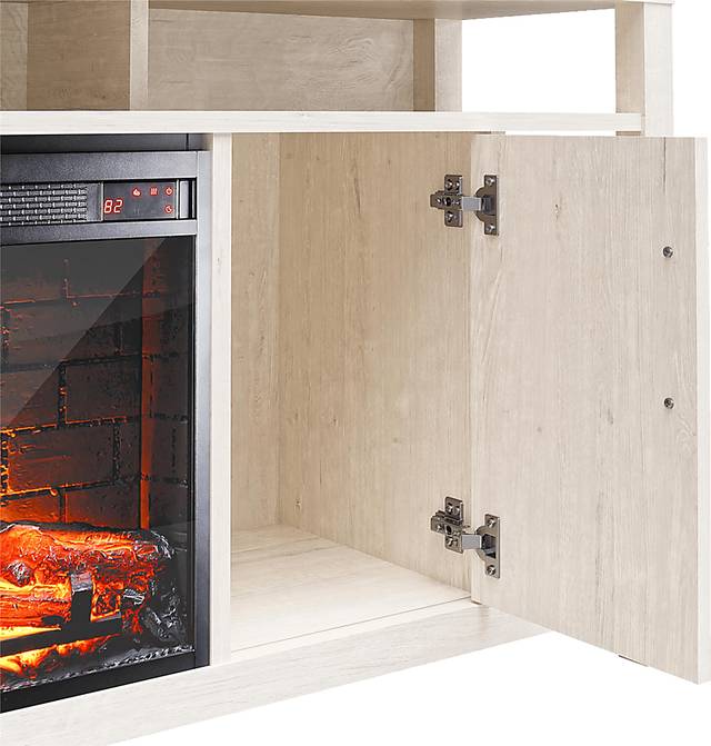 Turrell Ivory 68 in. Console with Electric Fireplace - Thumbnail - Image 8