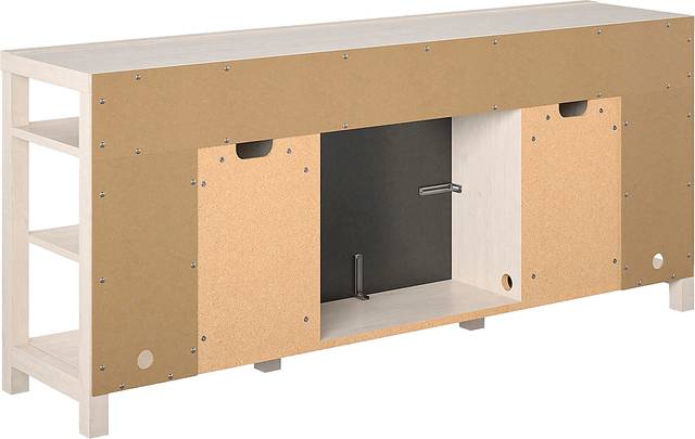Turrell Ivory 68 in. Console with Electric Fireplace - Thumbnail - Image 10