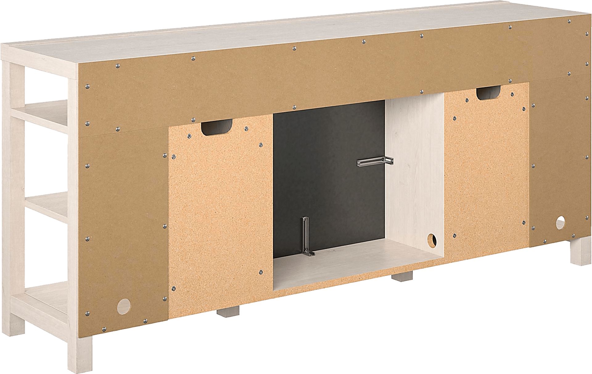 Turrell Ivory 68 in. Console with Electric Fireplace - Image 10