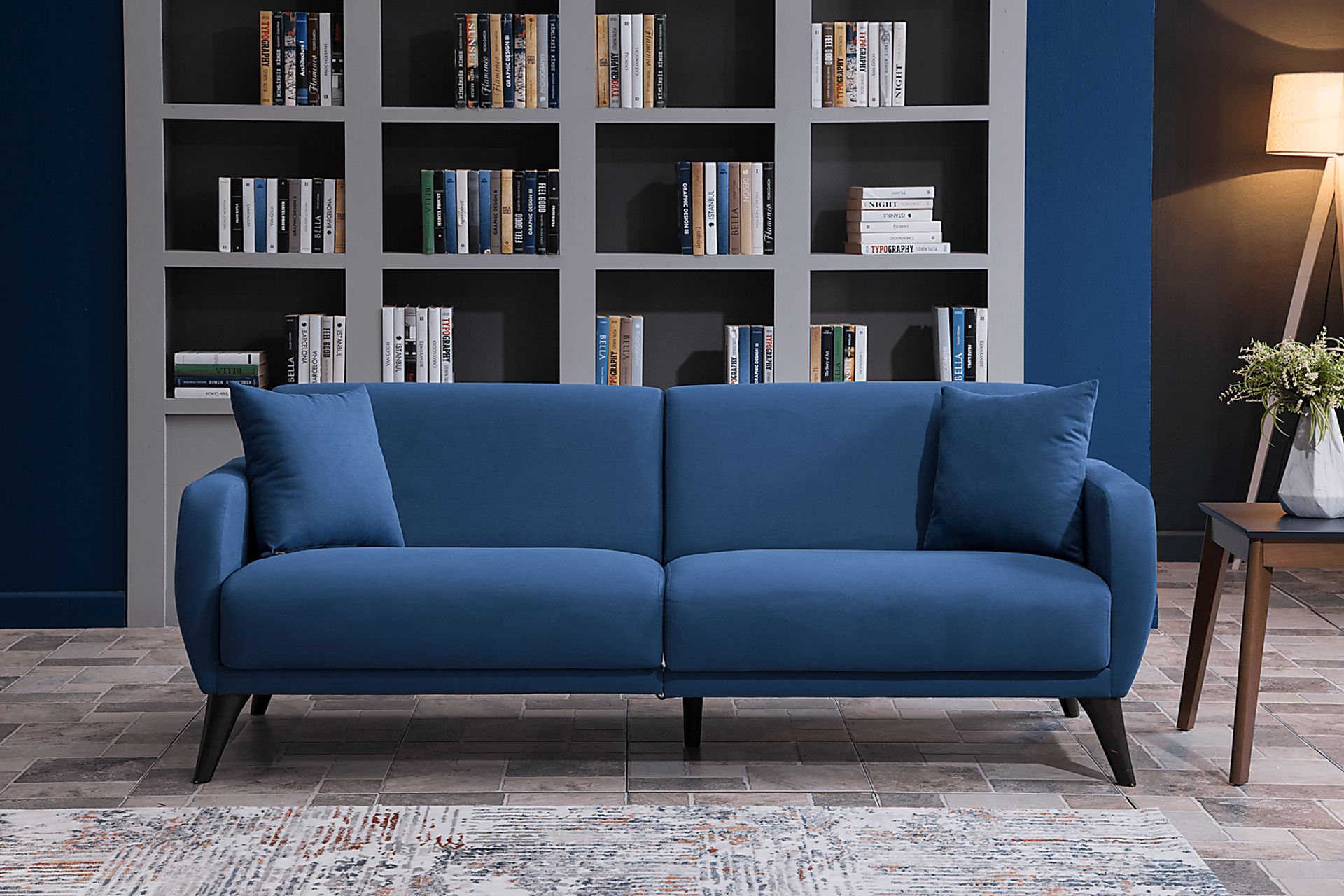 Tusico Blue Sleeper Sofa - Image 11