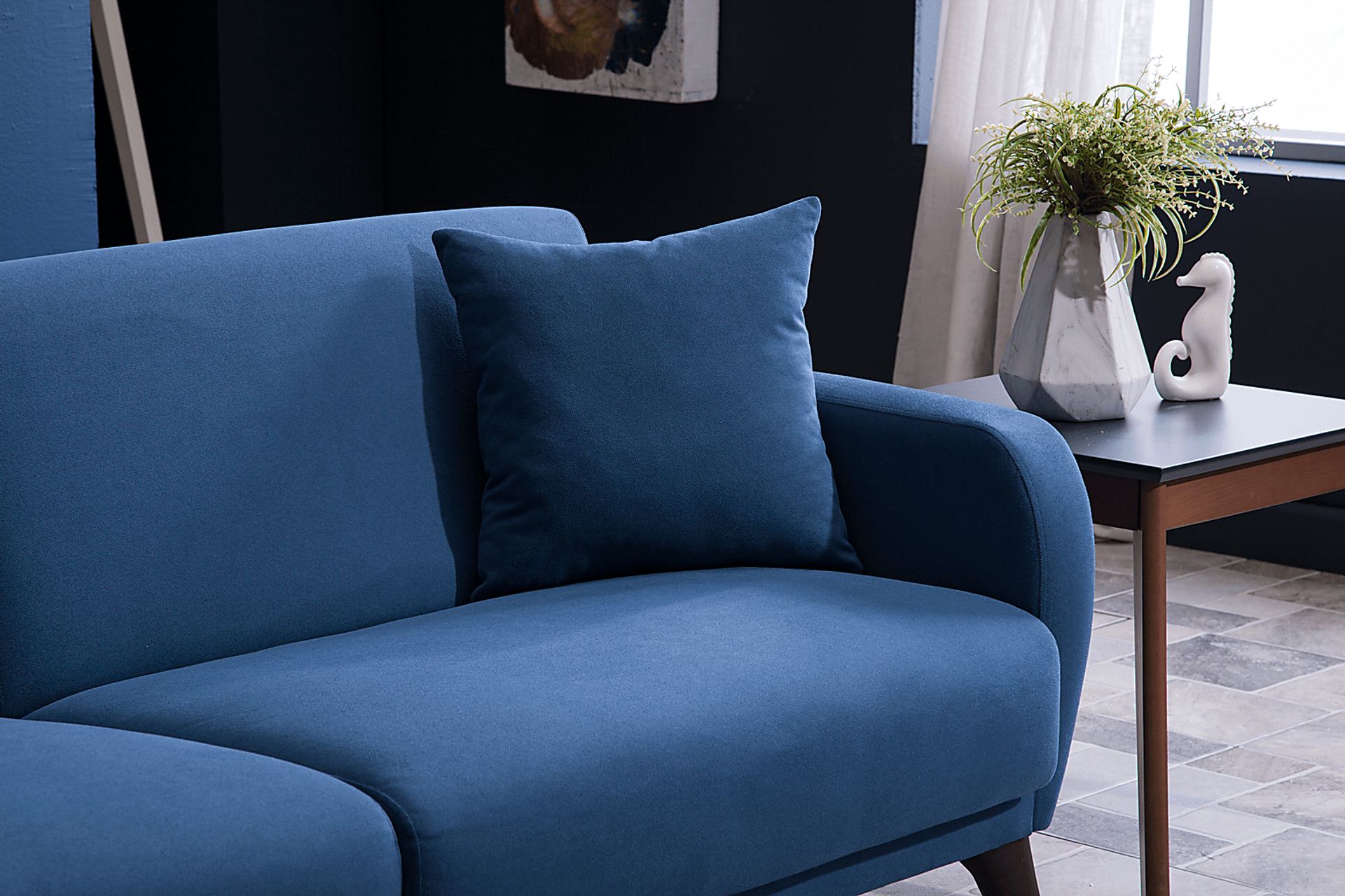 Tusico Blue Sleeper Sofa - Image 9