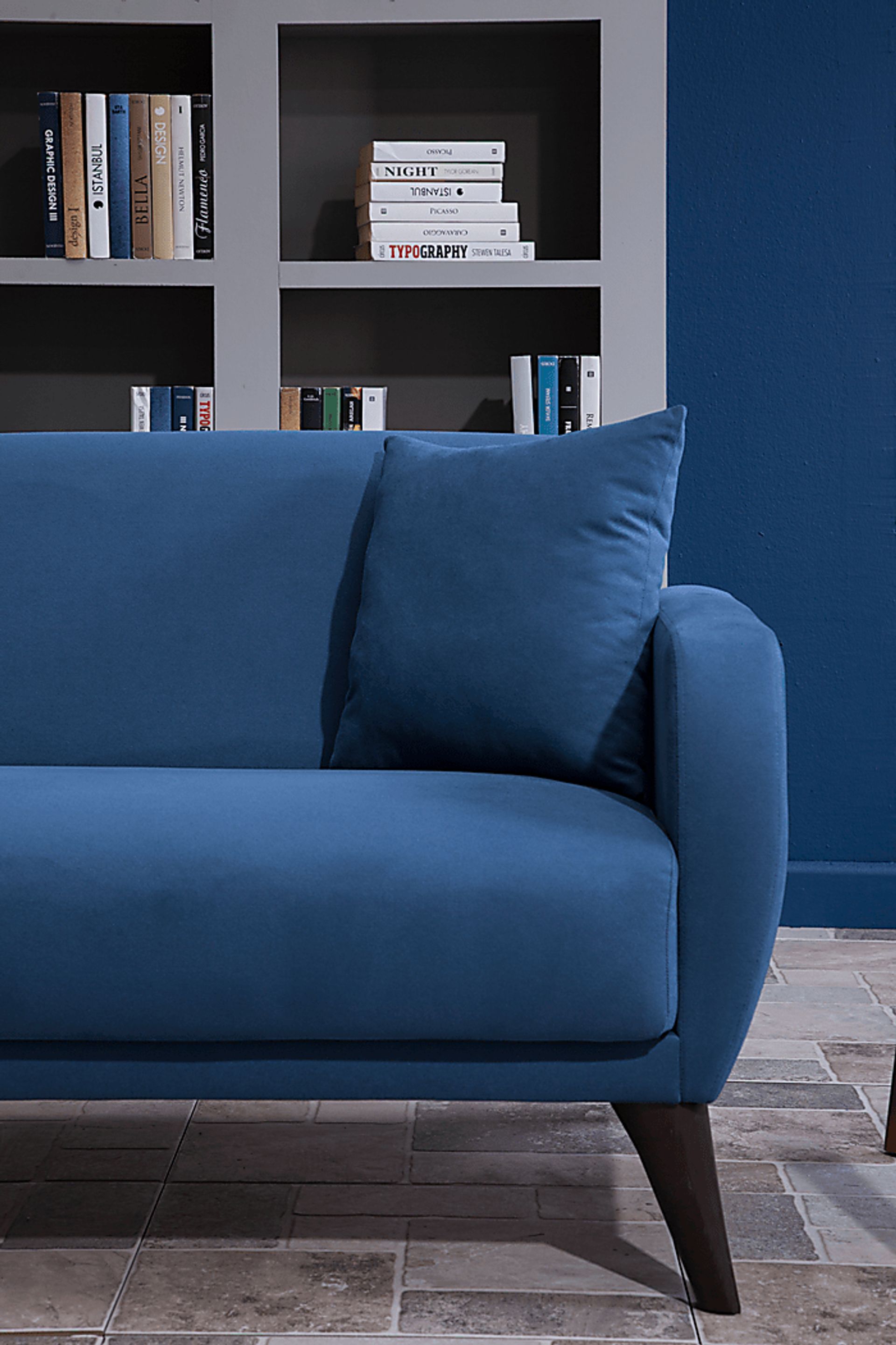 Tusico Blue Sleeper Sofa - Image 10