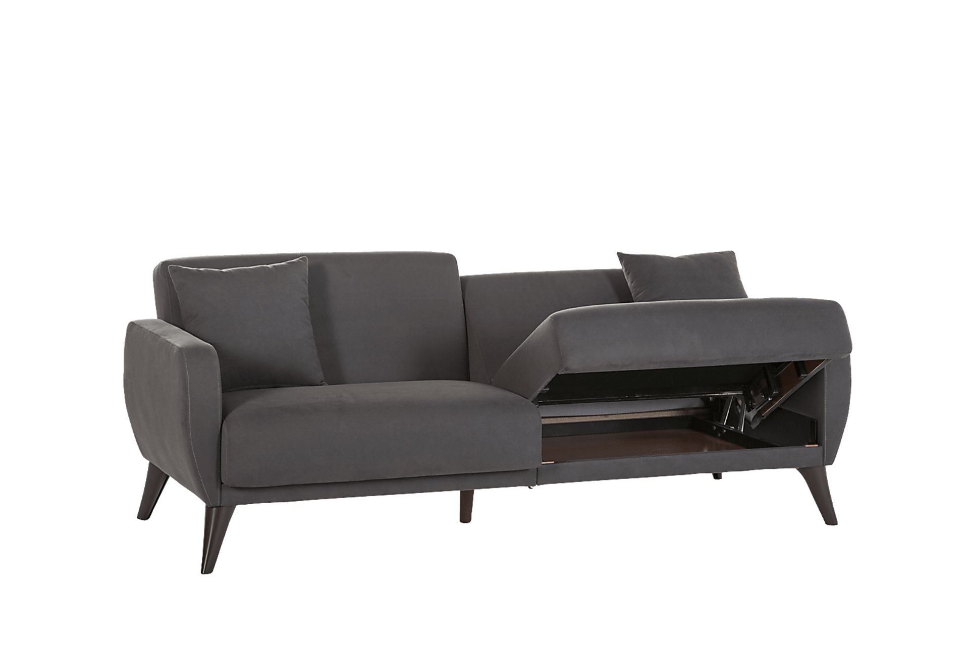 Tusico Charcoal Sleeper Sofa - Image 4