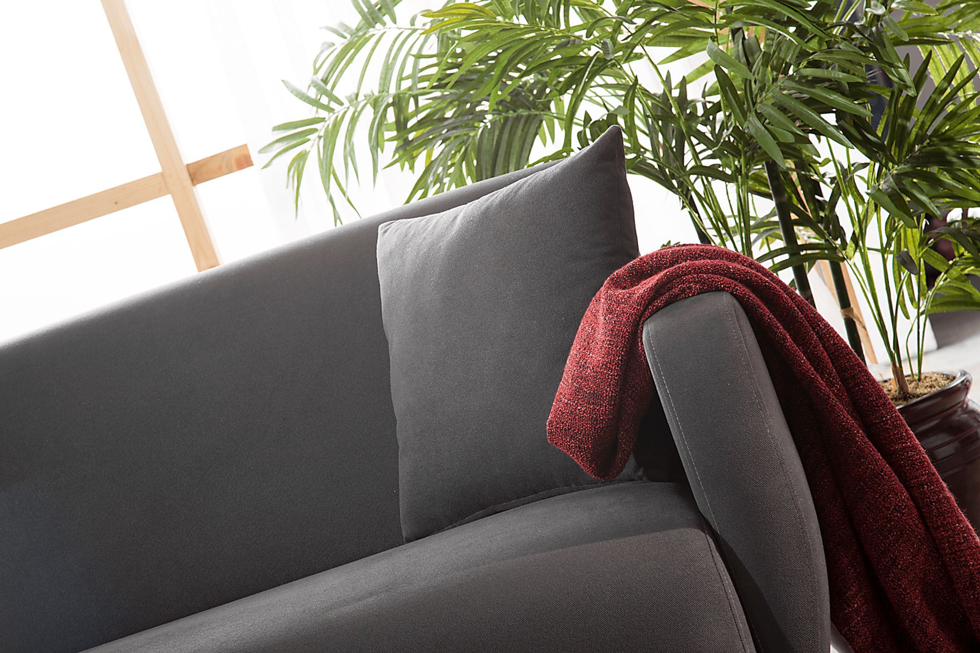 Tusico Charcoal Sleeper Sofa - Image 8