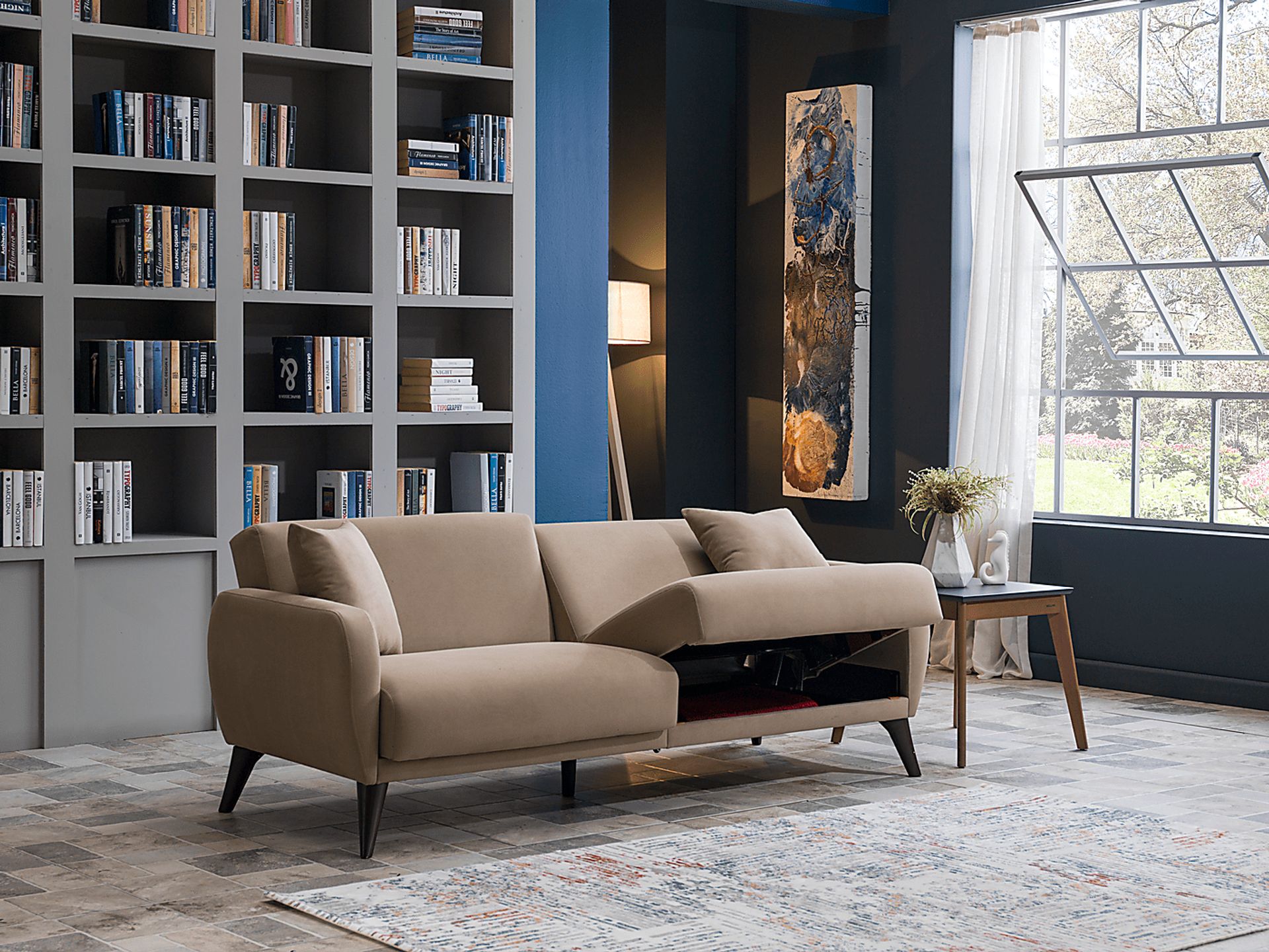 Tusico Taupe Sleeper Sofa - Image 13