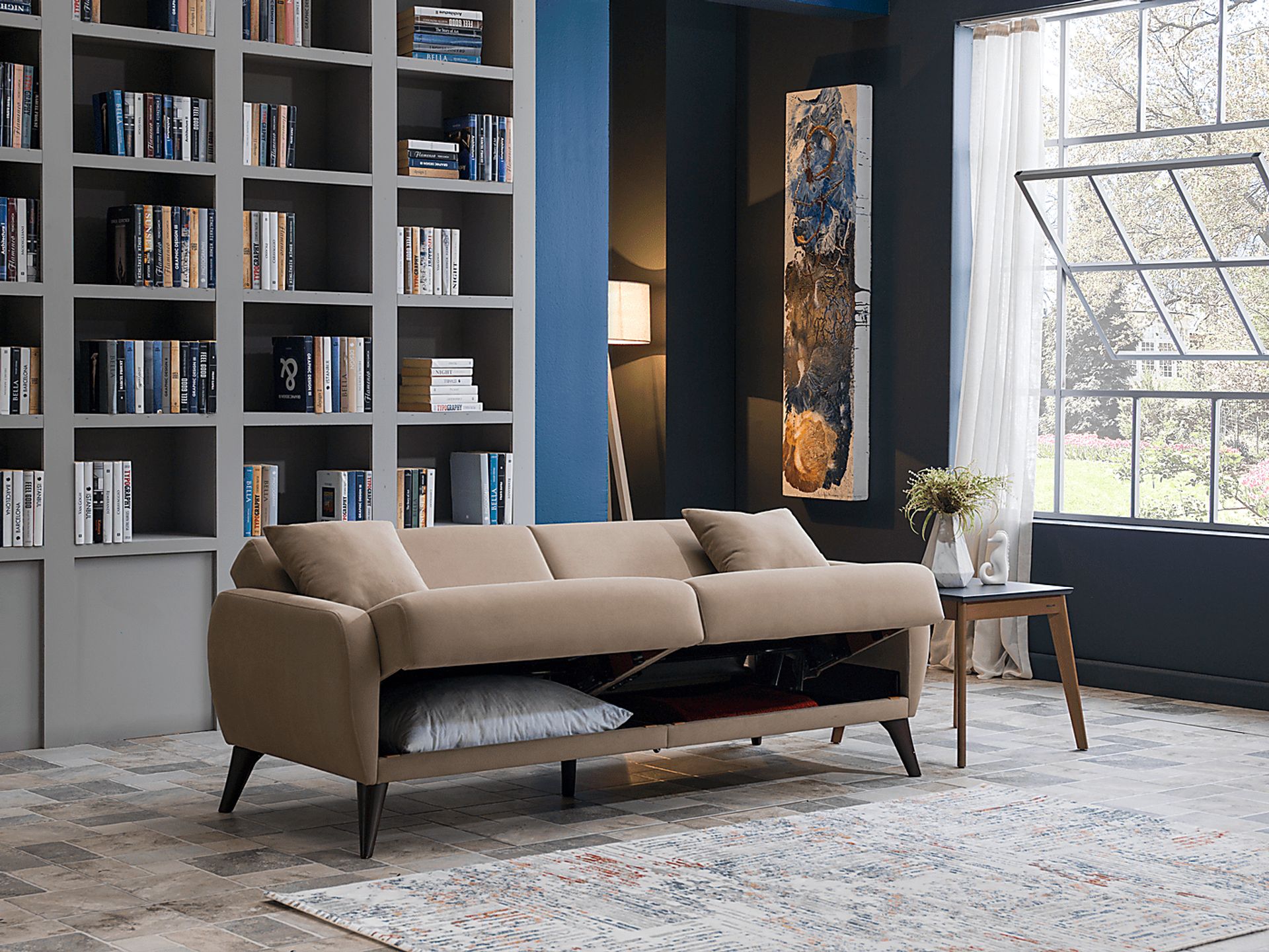 Tusico Taupe Sleeper Sofa - Image 15