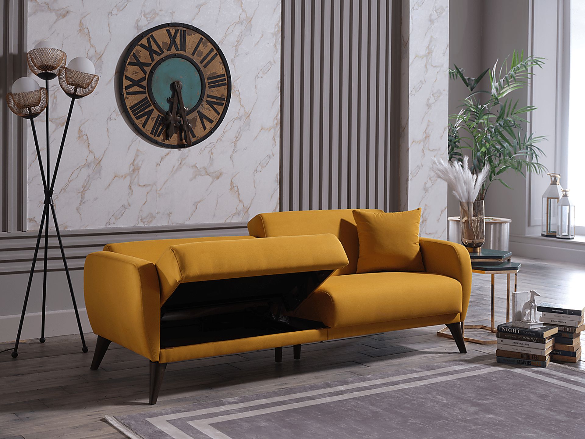 Tusico Yellow Sleeper Sofa - Image 9