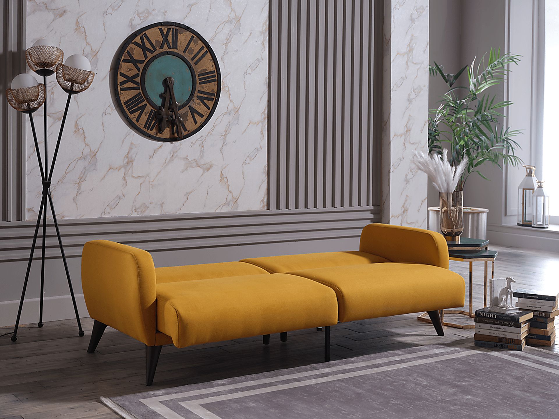 Tusico Yellow Sleeper Sofa - Image 10
