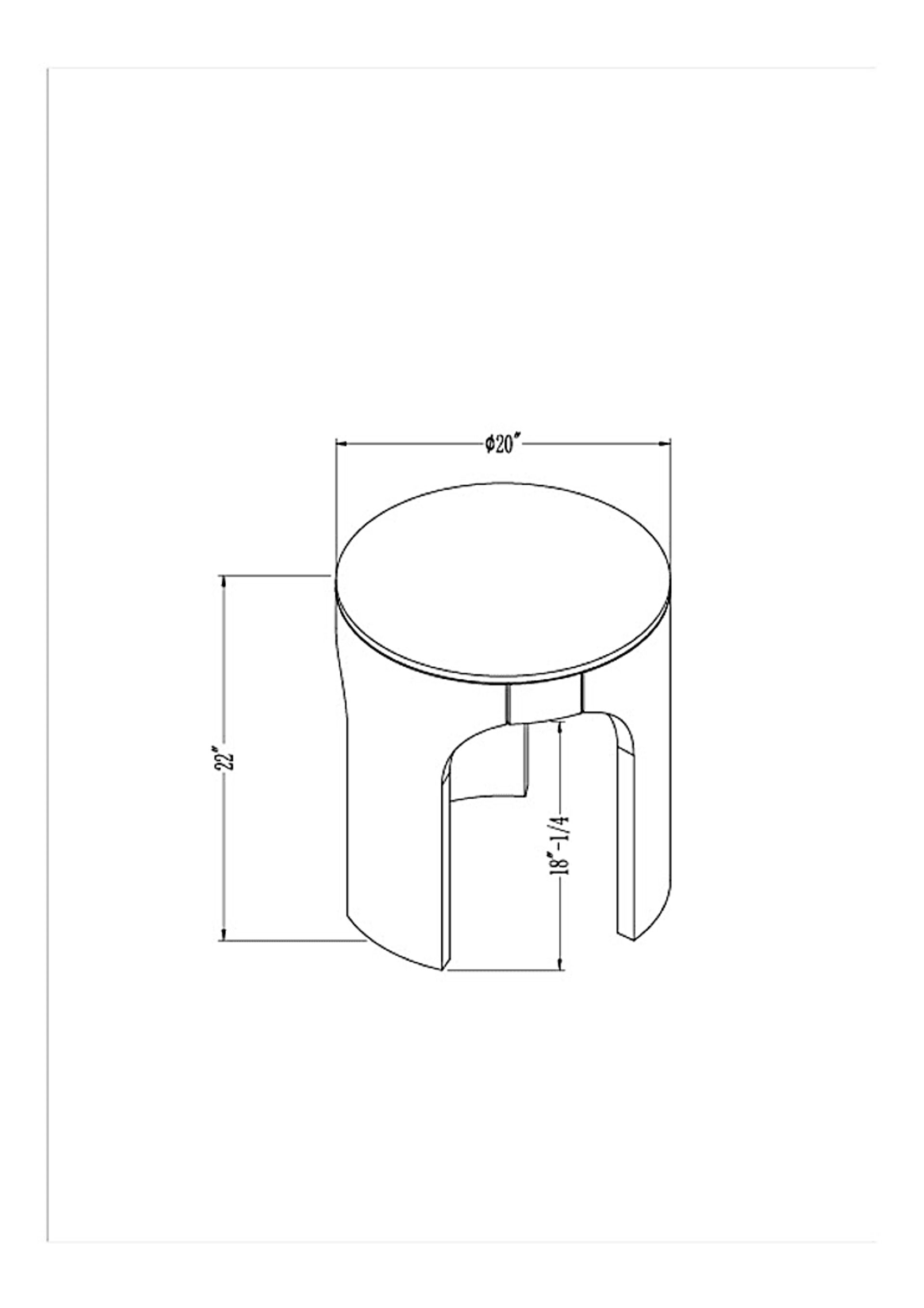 Tuslen White/Brown End Table - Image 2