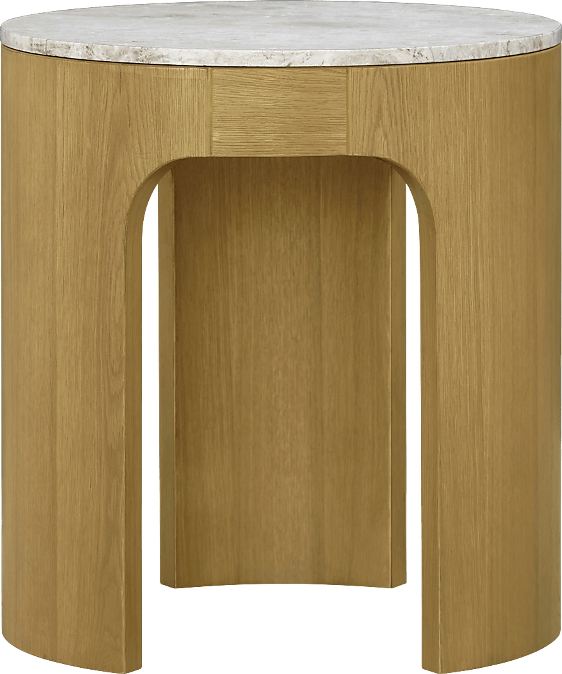 Tuslen White/Brown End Table - Image 3