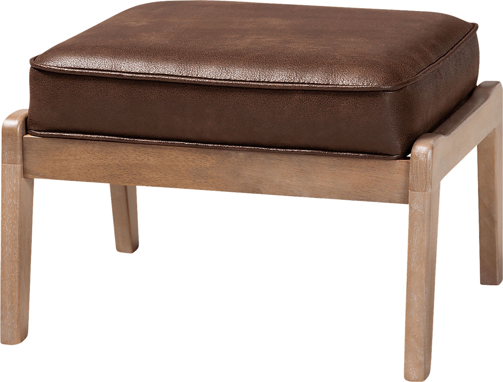 Tuthill Brown Ottoman - Image 1
