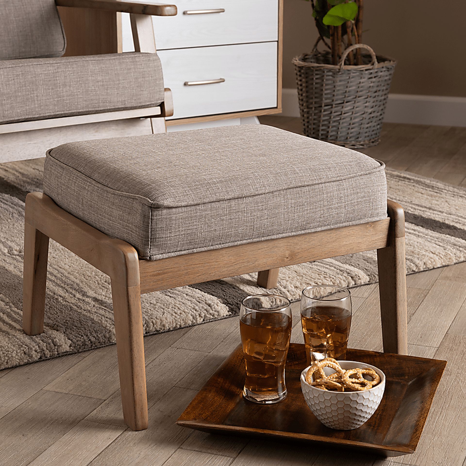 Tuthill Gray Ottoman - Image 4