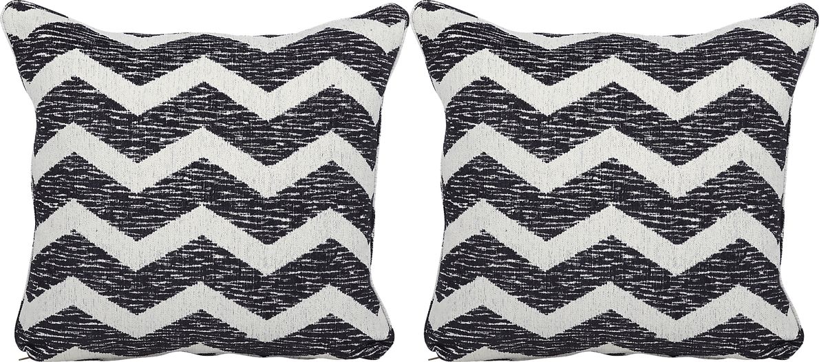 Tweeter Panda Black Set Of 2 Accent Pillows - Rooms To Go