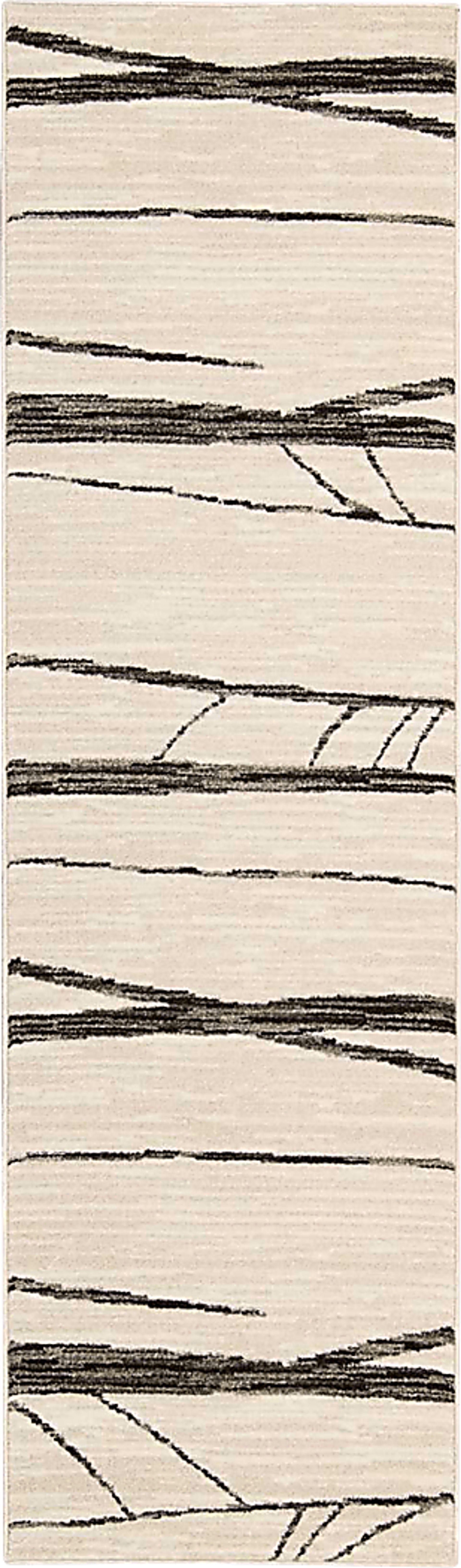 Twiggs Ivory 2'2 x 7'6 Runner Rug - Image 1